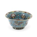 A CLOISONN&#201;-ENAMEL 'BUDDHIST LIONS' BOWL Late Ming Dynasty