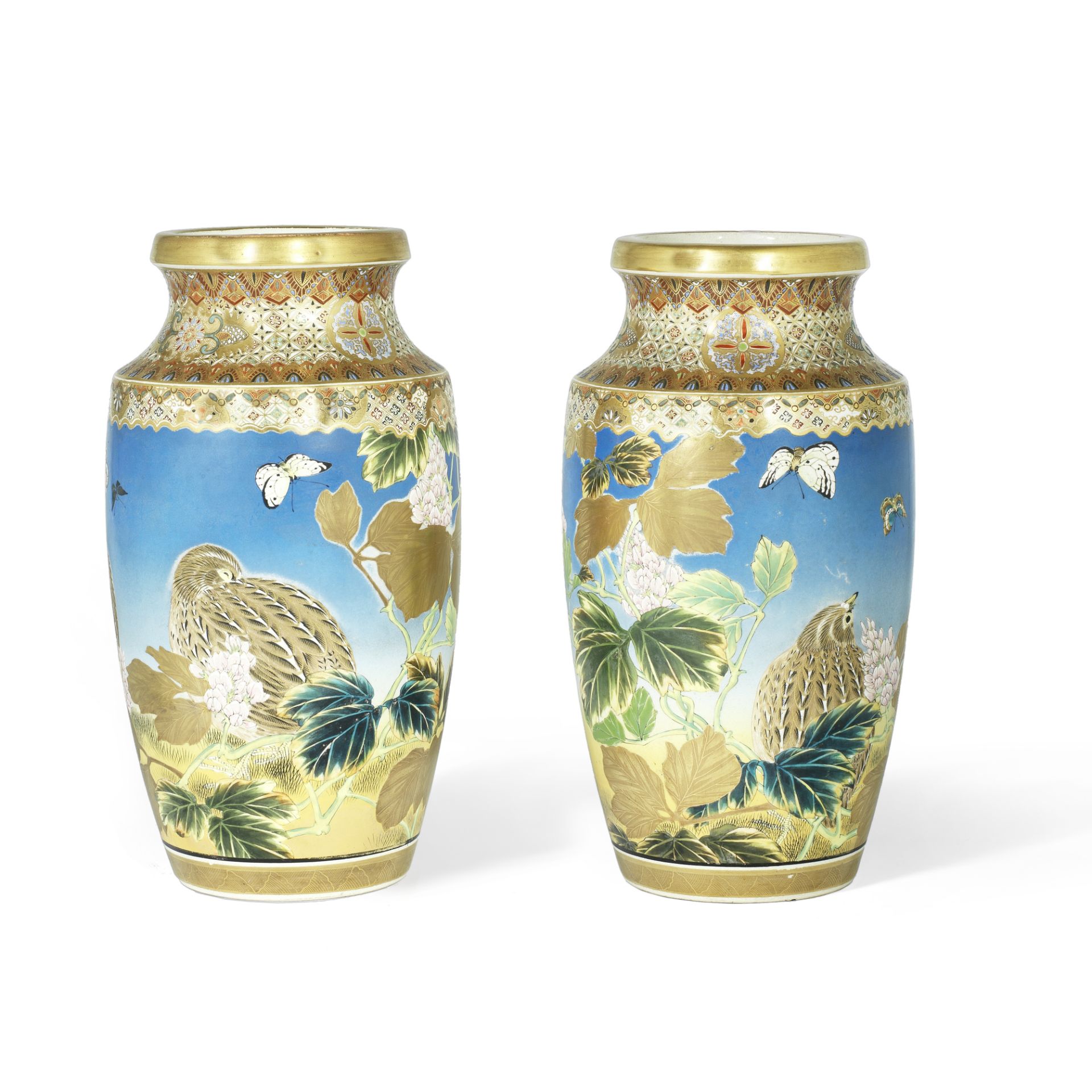 A PAIR OF SATSUMA VASES By Taizan Yohei, Meiji Period (2)