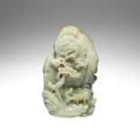 A JADE BOULDER CARVING 19th/20th century
