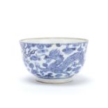 A BLUE AND WHITE 'DRAGON AND PHOENIX' BOWL MADE FOR THE VIETNAMESE MARKET 19th century
