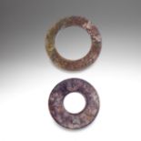 A JADE DISC, BI, AND A JADE RING, HUAN Warring States/Han Dynasty or later (2)