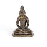 A COPPER-ALLOY FIGURE OF AMITAYUS 18th century