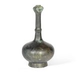 A BRONZE GARLIC HEAD BOTTLE, SUANTOUPING Western Han Dynasty