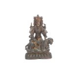 A GILT LACQUERED BRONZE FIGURE OF A BODHISATTVA Ming Dynasty