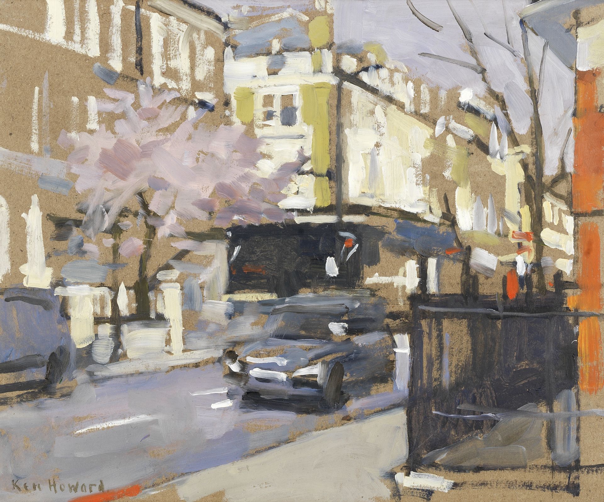 Ken Howard R.A. (British, born 1932) Old Brompton Road, London