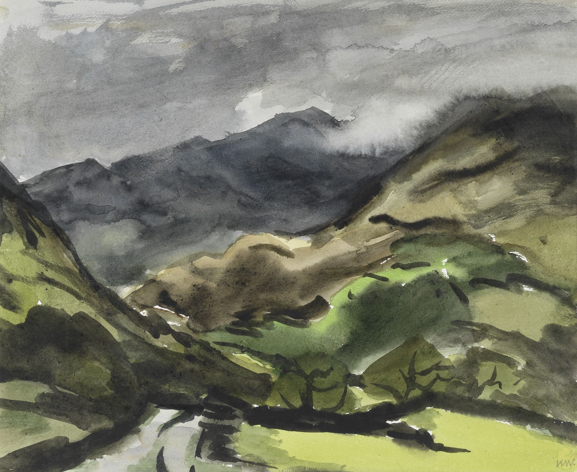 Sir Kyffin Williams R.A. (British, 1918-2006) Snowdon From The South