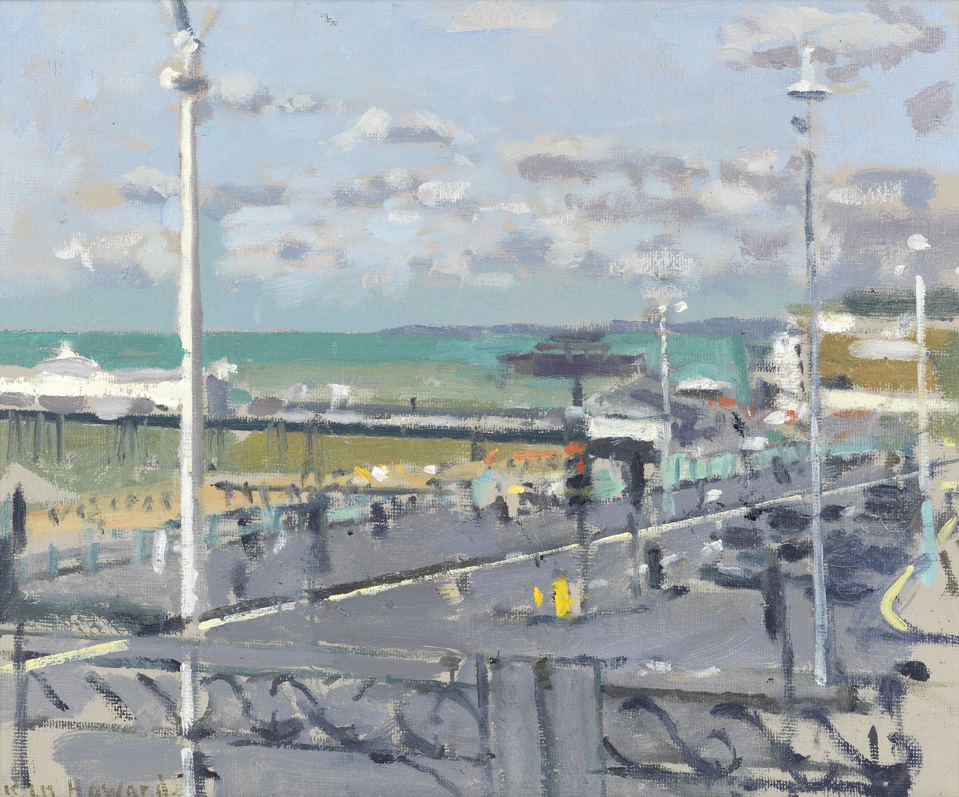 Ken Howard R.A. (British, born 1932) Breezy Morning, Brighton