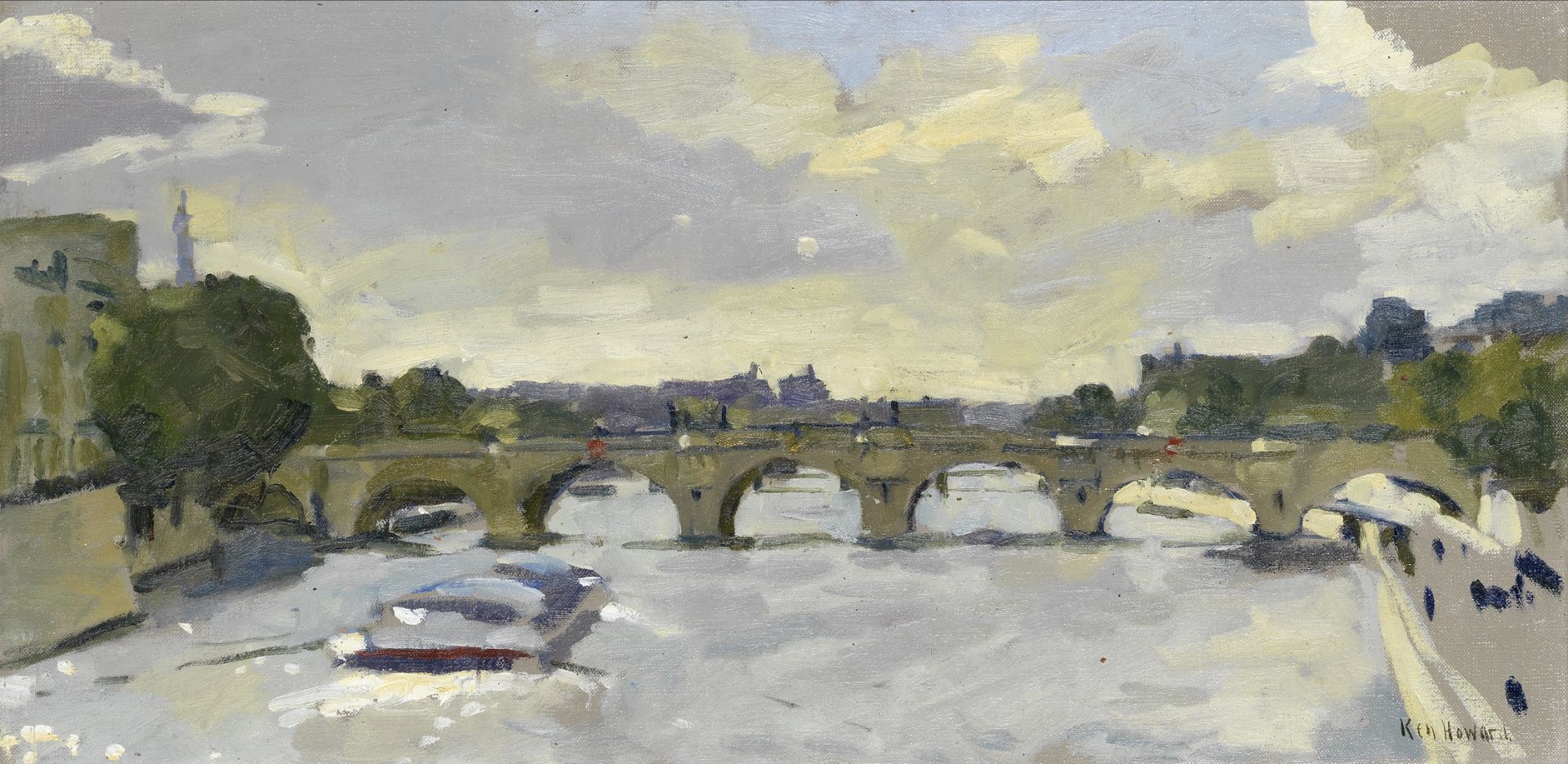 Ken Howard R.A. (British, born 1932) Pont Neuf from Pont au Change, Paris