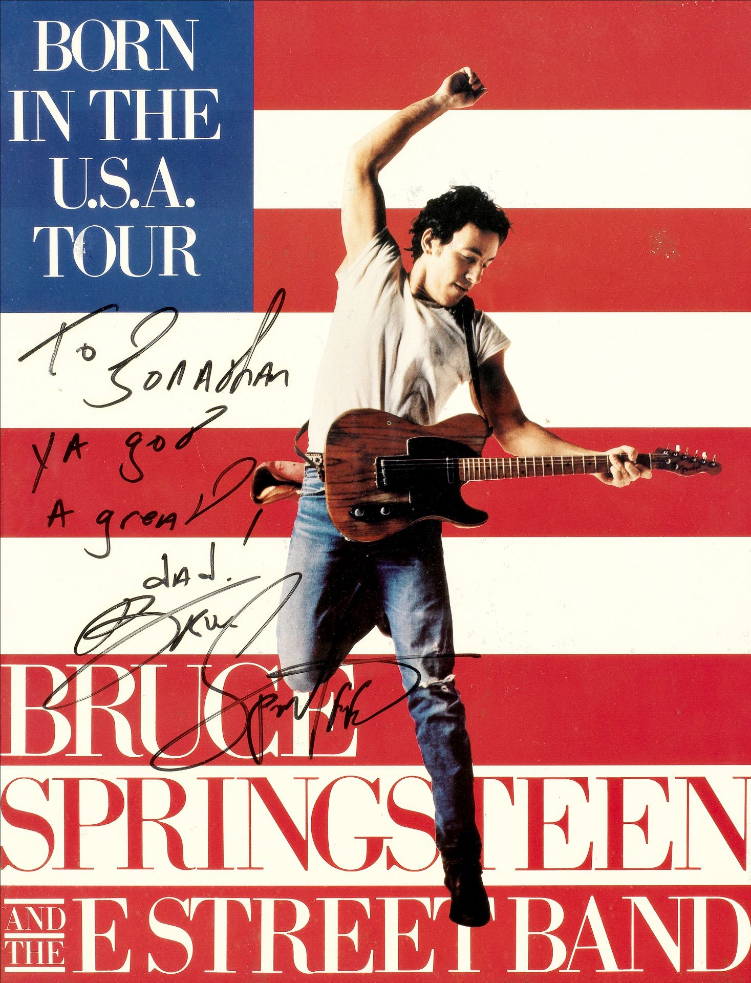 Bruce Springsteen: A signed tour poster for Born in the USA, 1994-1995,