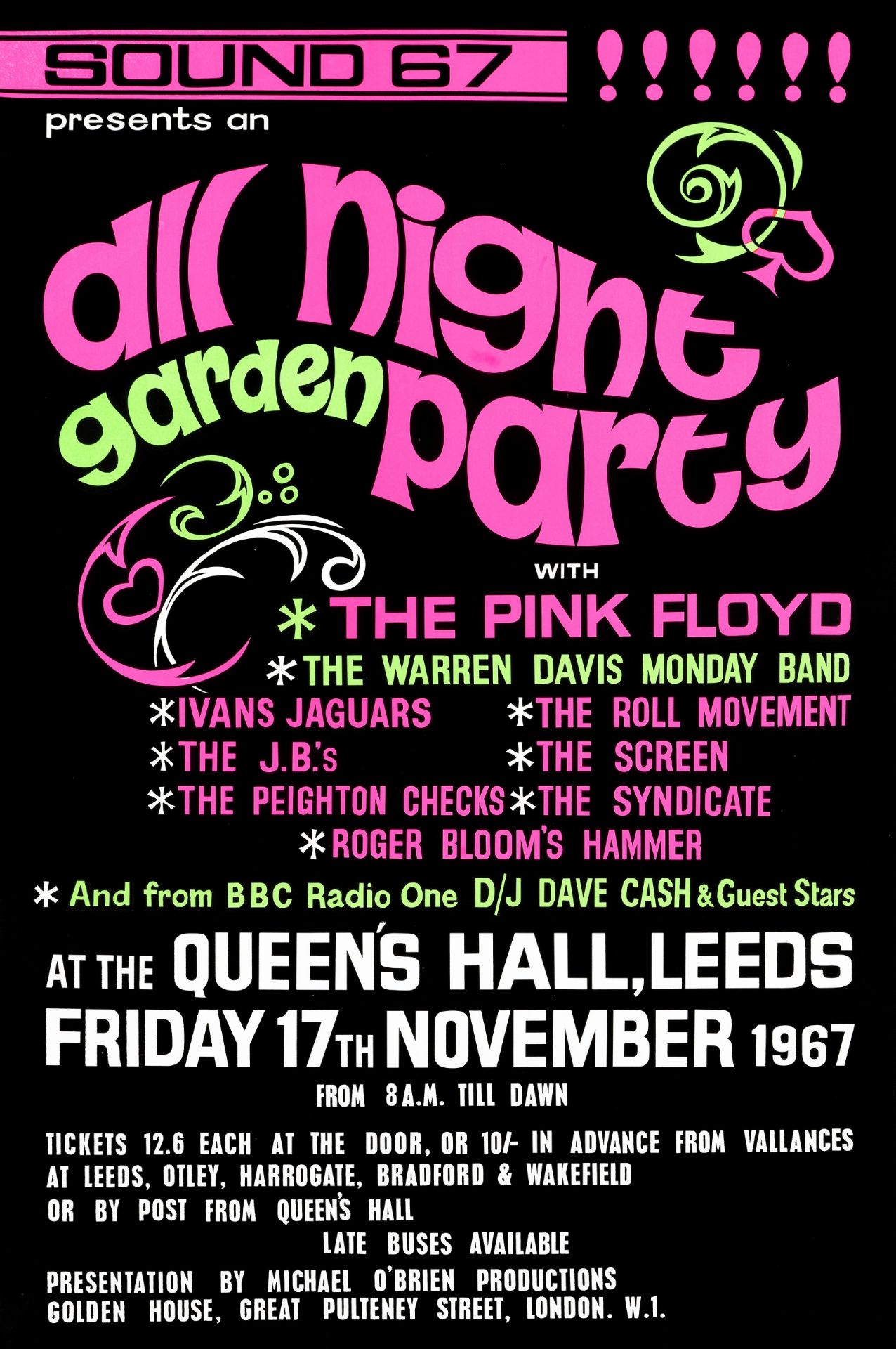 PINK FLOYD: An 'All Night Garden Party' Concert Poster, 1967,