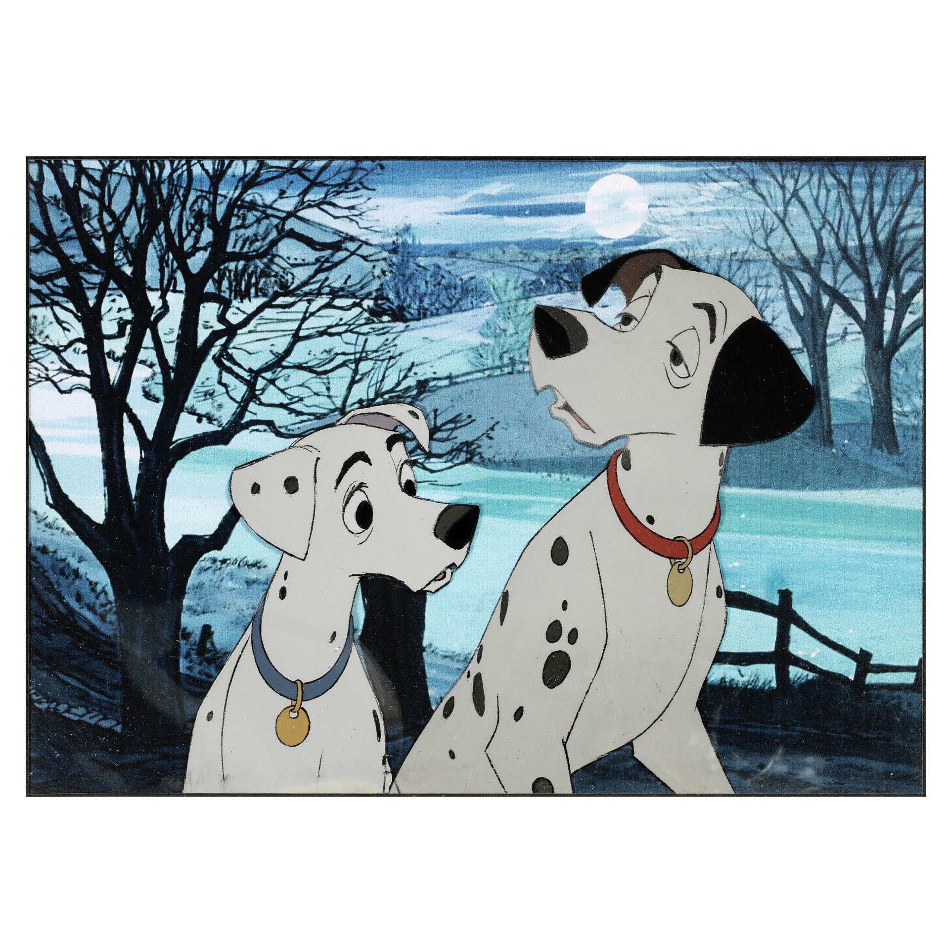 One Hundred and One Dalmatians: An Animation Cel of 'Perdita' and 'Pongo', Walt Disney, 1961,