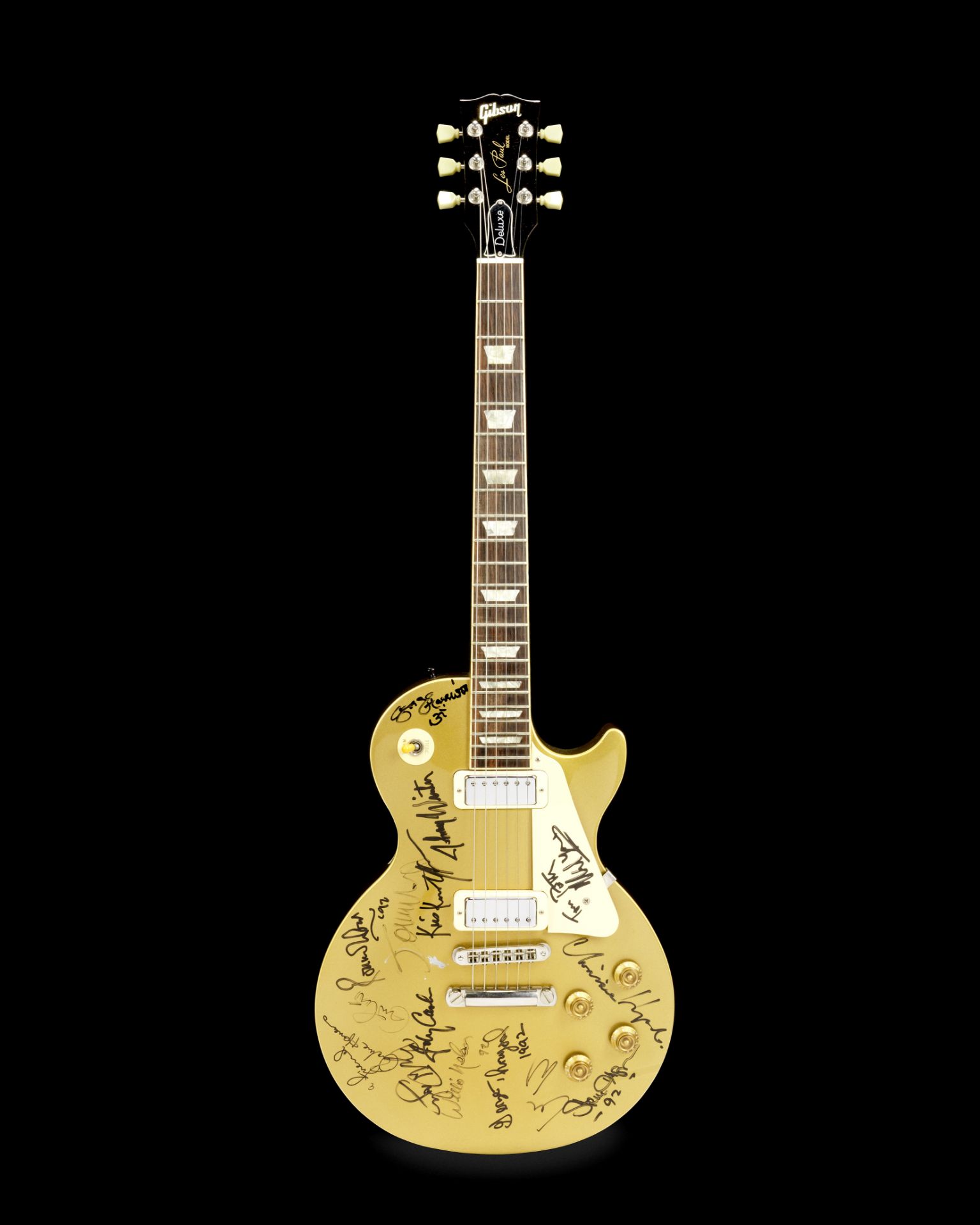 Bob Dylan/George Harrison and Others: An Important Multi-Signed Les Paul Gold Top Guitar Signed a...