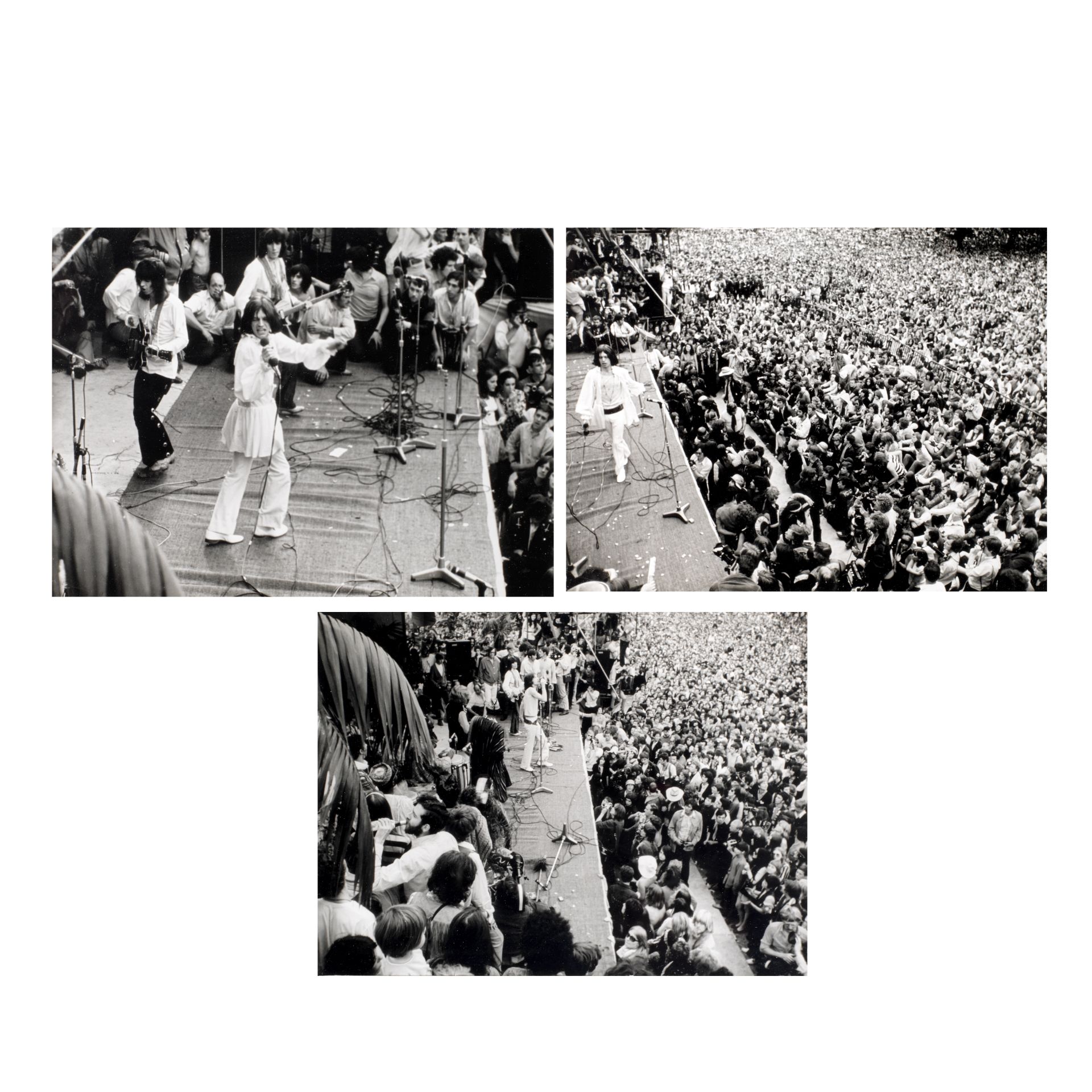 Dominique Tarle (French, b.1949): A set of four black and white photographs of The Rolling Stones...