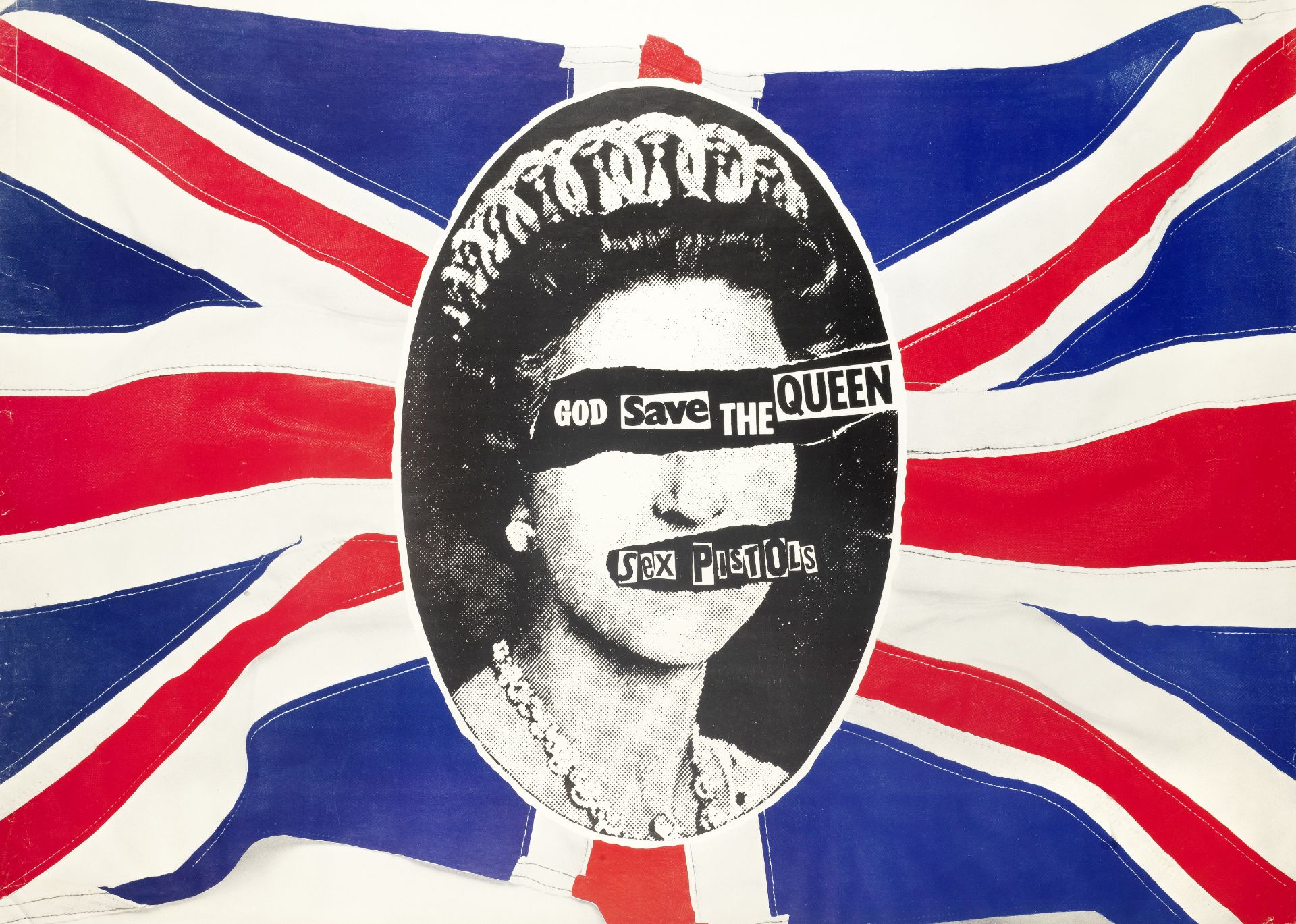 The Sex Pistols: A Promotional Poster for the single God Save The Queen, 1977,