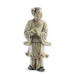 A SOAPSTONE FIGURE OF HAN XIANGZI 17th/18th century (2)