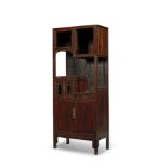 A JICHIMU SQUARE-CORNER DISPLAY CABINET, DUOBAOGE 19th/early 20th century