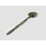 A GREEN JADE RUYI SCEPTRE 18th century (2)