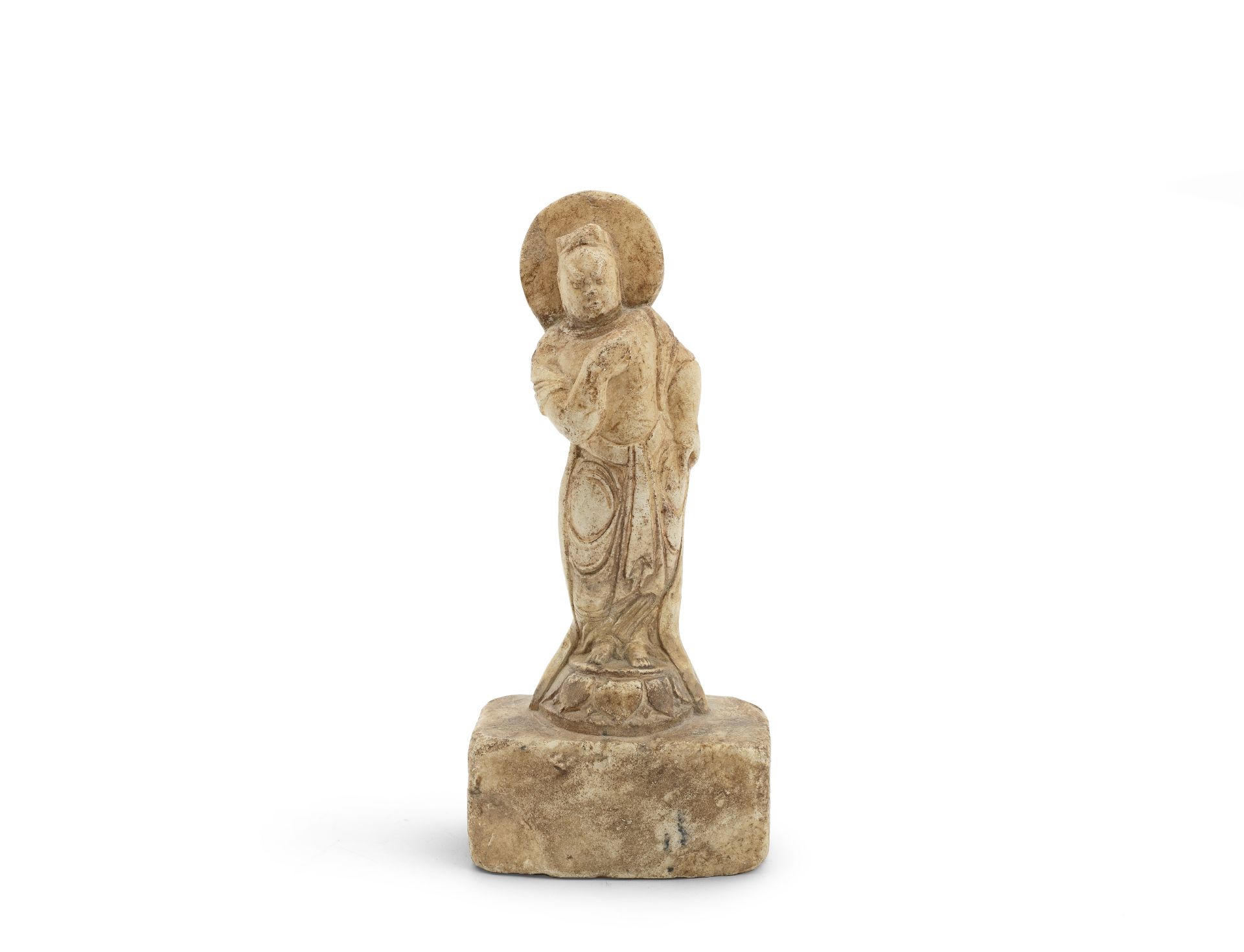 A DOCUMENTARY MARBLE FIGURE OF A LOKAPALA Dated by inscription to the Eighth Year of the Eastern ...