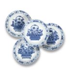 A SET OF FOUR BLUE AND WHITE SAUCER-DISHES Kangxi (4)
