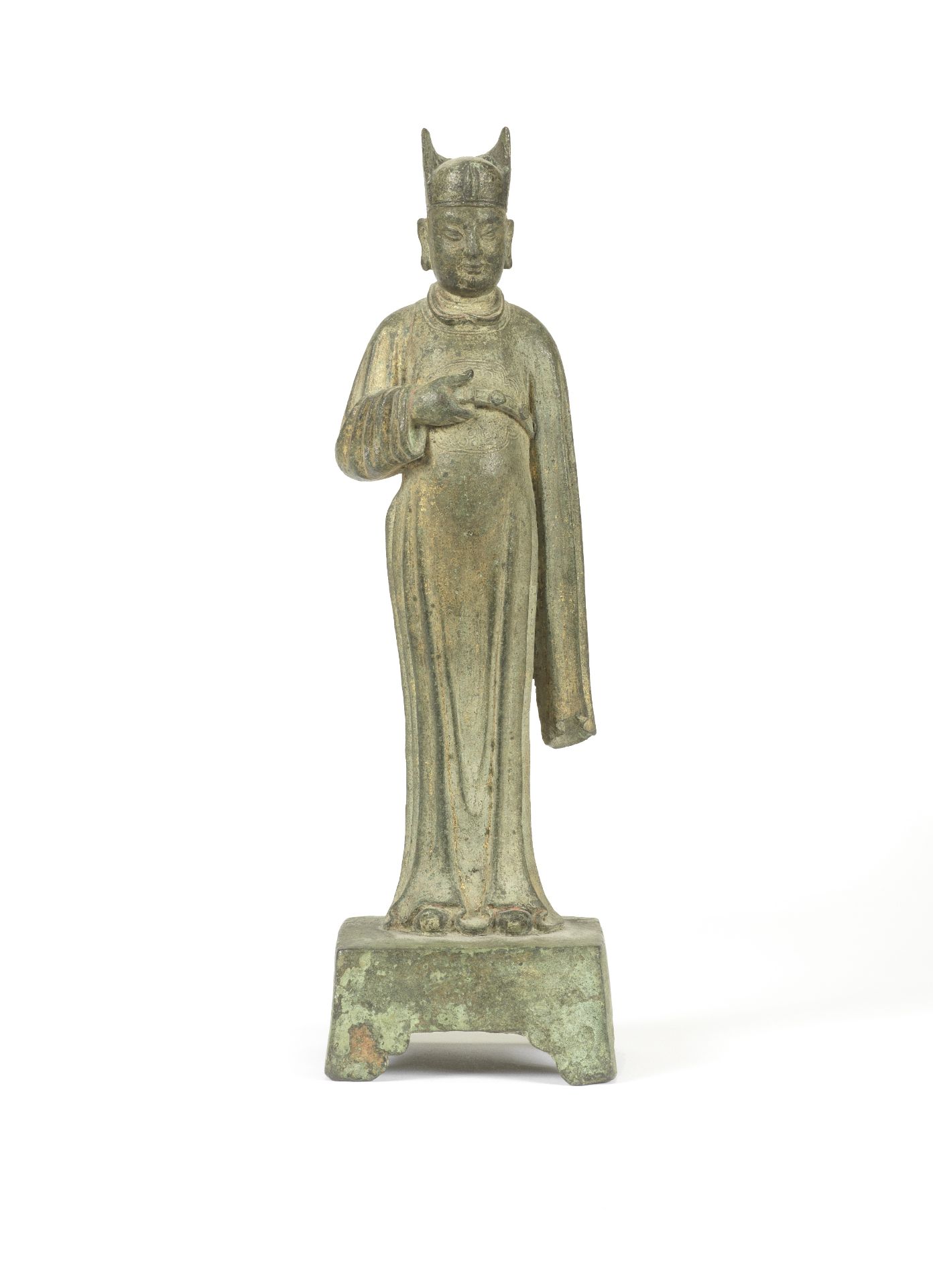 A RARE BRONZE FIGURE OF AN OFFICIAL Mid Ming Dynasty