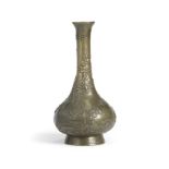 A RARE BRONZE 'PRUNUS' BOTTLE VASE Yong bao yong incised three-character mark, 17th/18th century