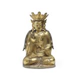 A GILT-BRONZE FIGURE OF GUANYIN 17th century