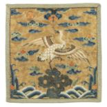 A VERY RARE CIVIL OFFICIAL'S 'GOOSE' RANK BADGE, BUZI Kangxi