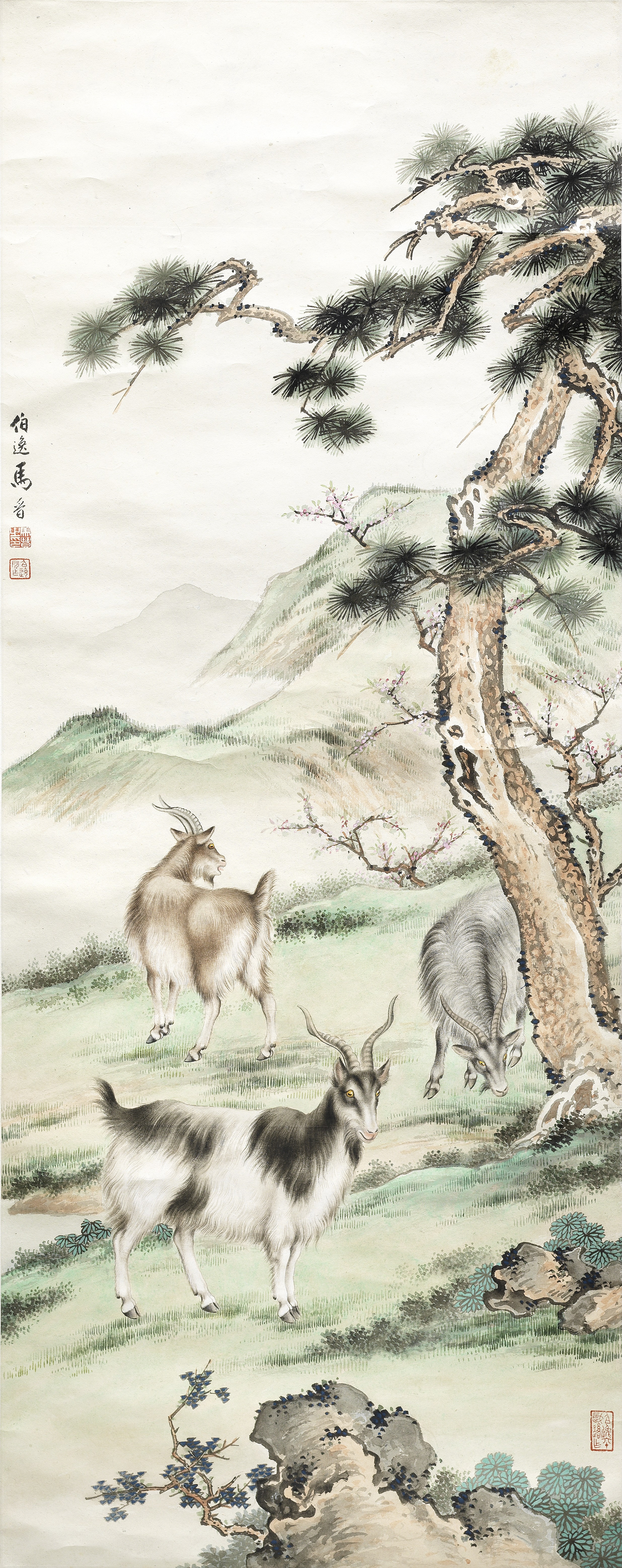 ATTRIBUTED TO MA JIN (1900-1970) Goats