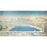 A RARE LARGE PAINTING OF THE SUMMER PALACE Late Qing Dynasty