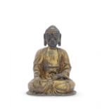 A LARGE GILT-BRONZE FIGURE OF BUDDHA Ming Dynasty