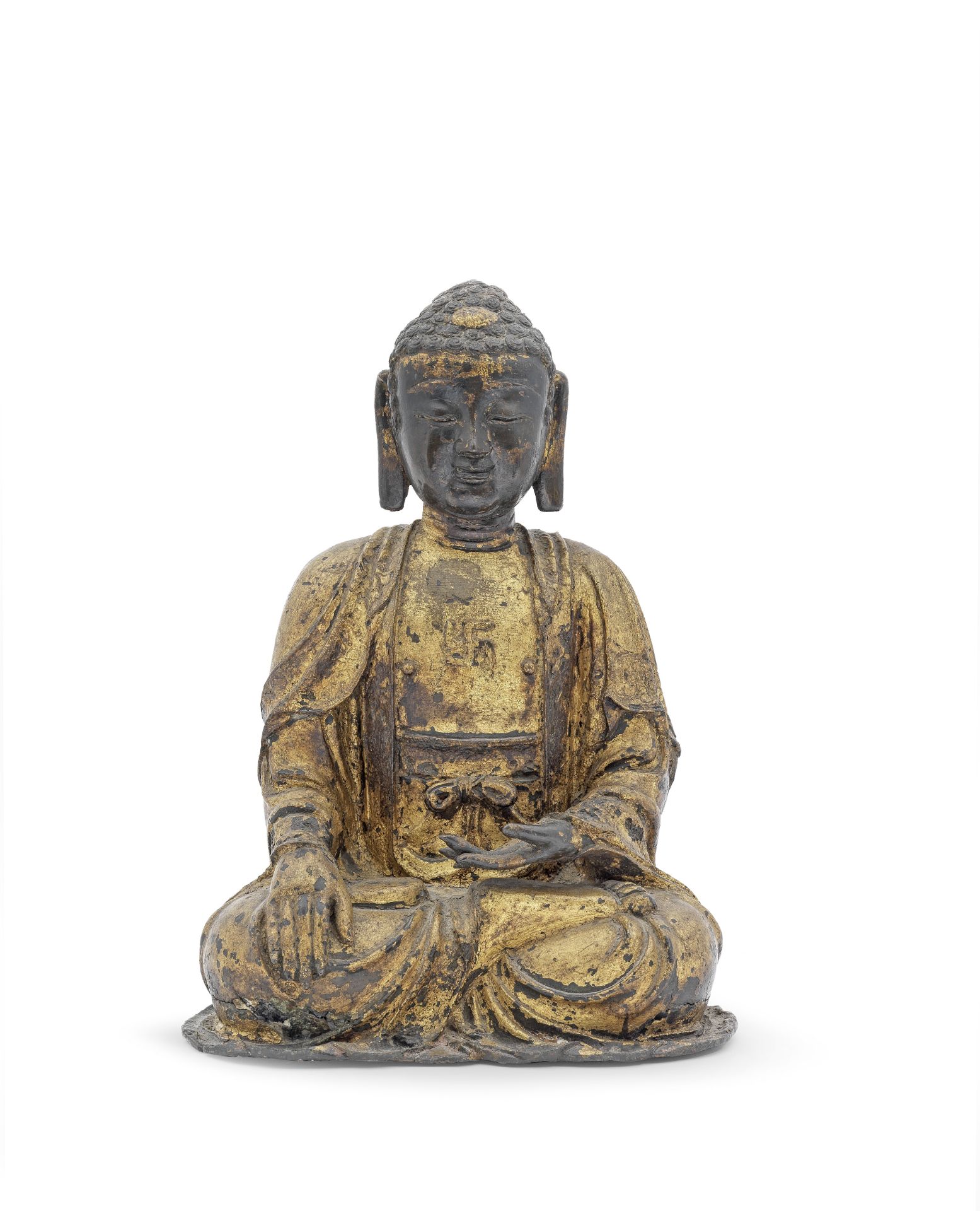 A LARGE GILT-BRONZE FIGURE OF BUDDHA Ming Dynasty