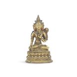 A GILT-BRONZE FIGURE OF TARA 18th century