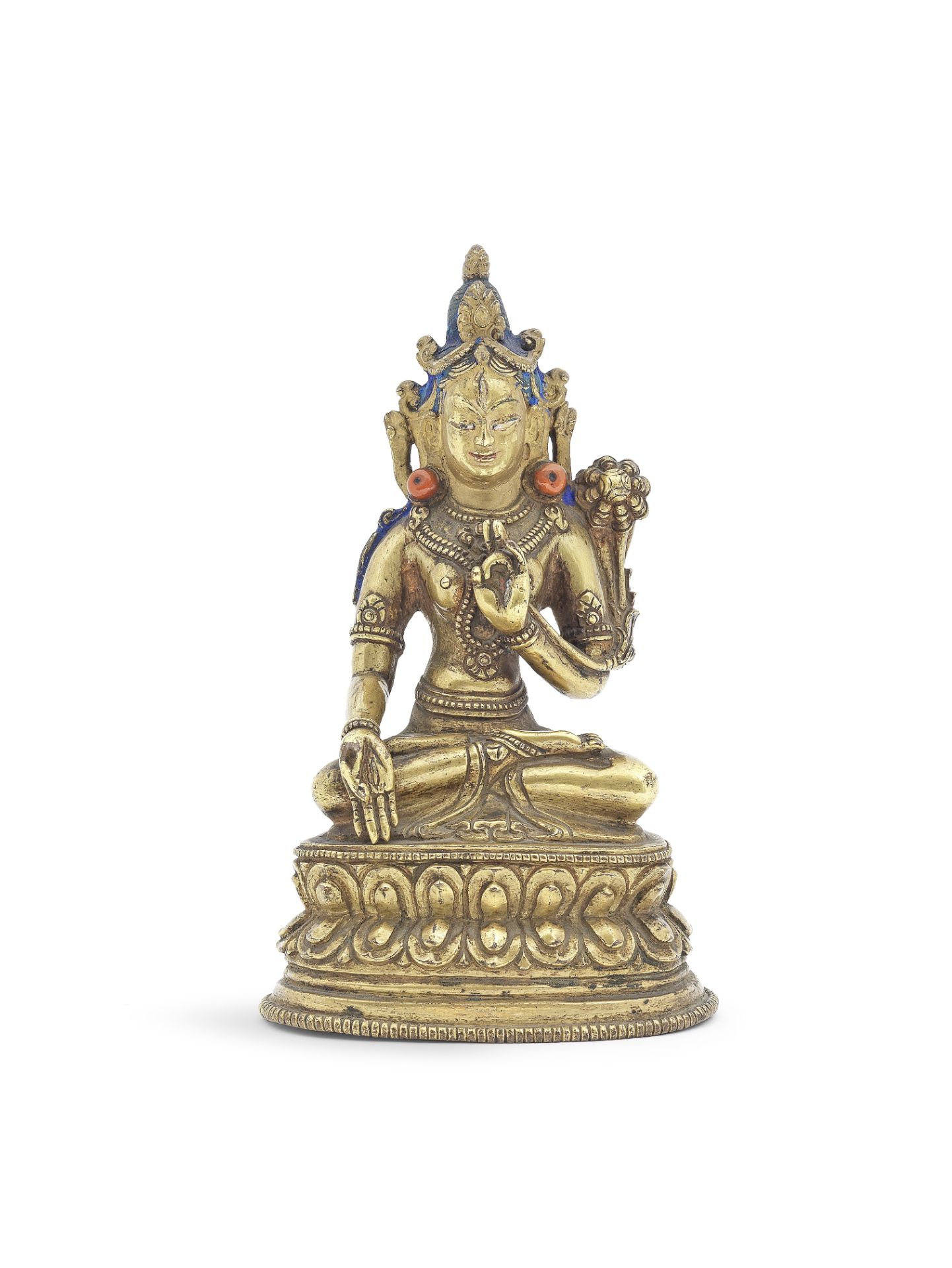 A GILT-BRONZE FIGURE OF TARA 18th century