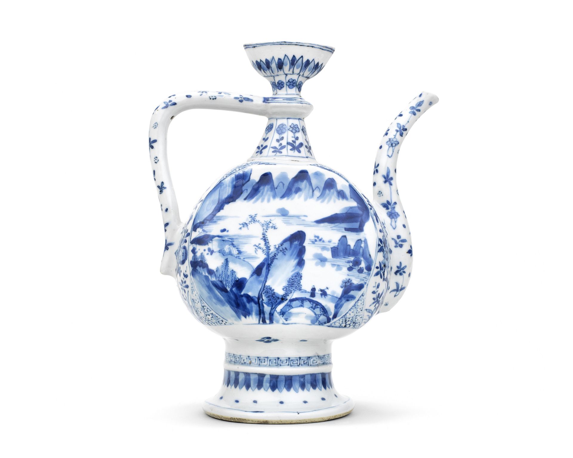 A BLUE AND WHITE EWER FOR THE ISLAMIC MARKET Kangxi