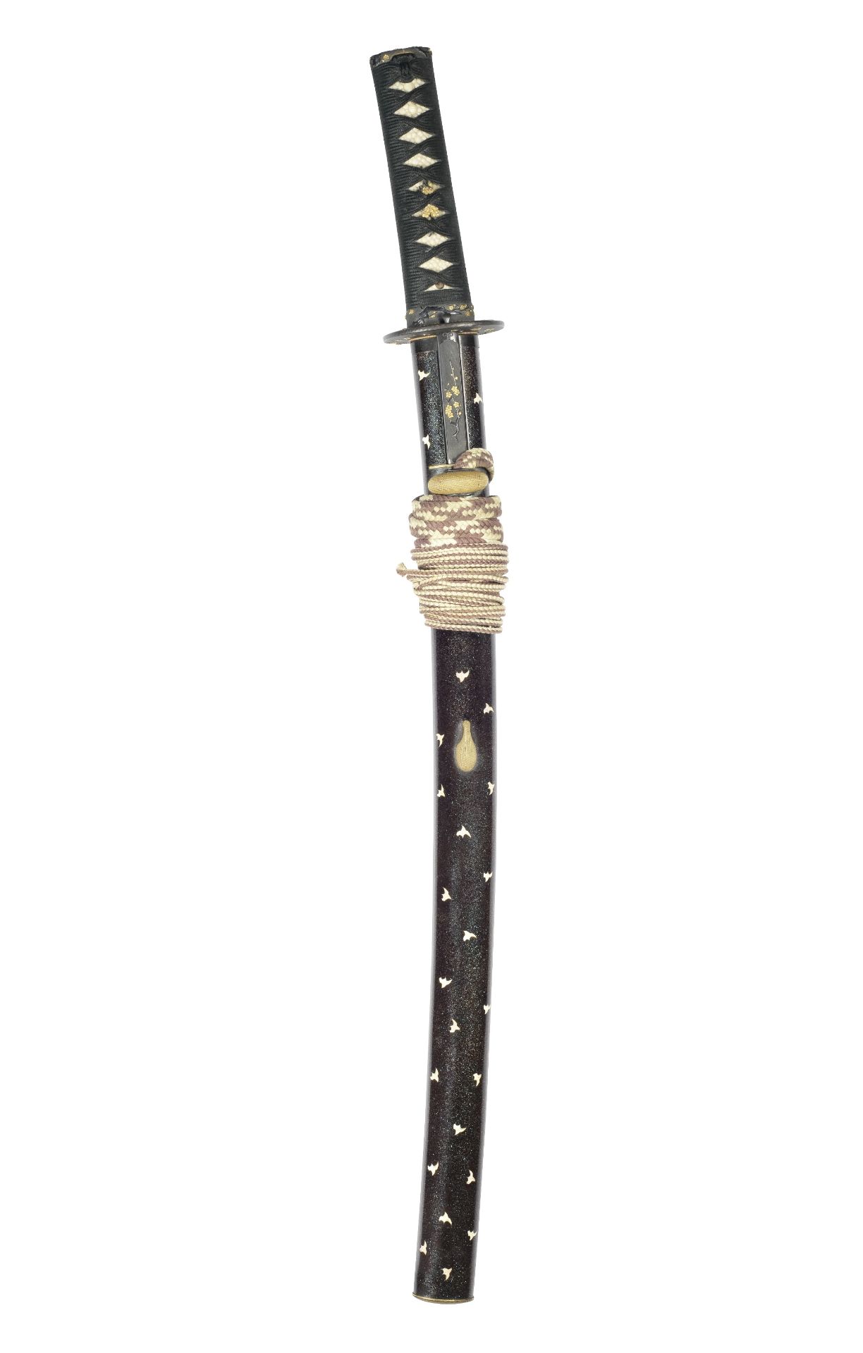 A WAKIZASHI (SHORT SWORD) WITH LACQUER MOUNTS By Yasutsugu, Edo Period (1615-1868), 17th/18th cen...