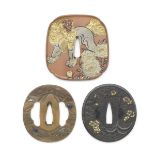 Three tsuba (sword guards) Edo period (1615-1868) to Showa era (1926&#8211;1989), 19th/20th centu...