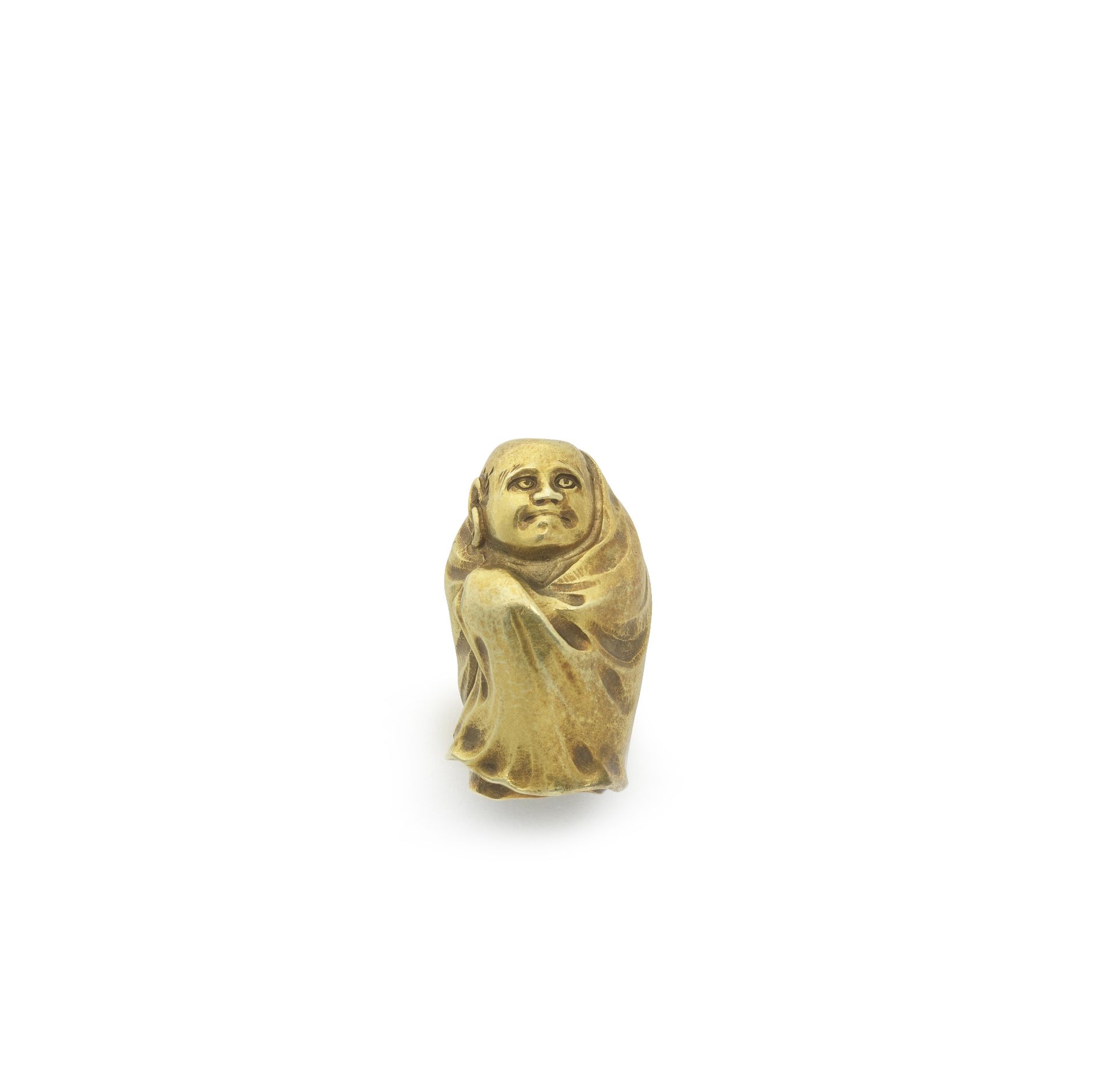 A gold ojime of Daruma Meiji era (1868-1912), late 19th/early 20th century