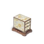 A Shibayama-style and ivory-inlaid rectangular kodansu (small cabinet) Meiji era (1868-1912), lat...