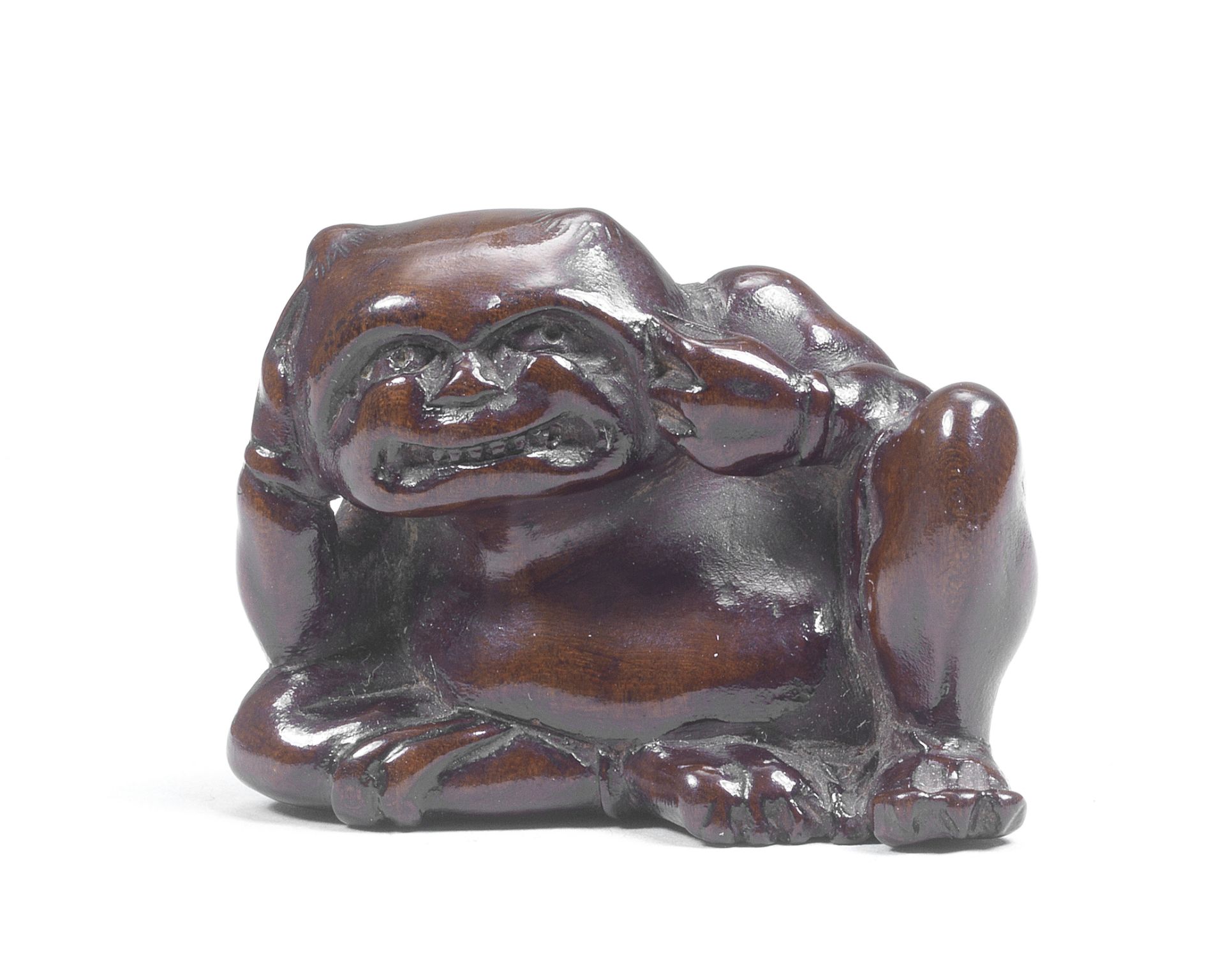 A netsuke of an oni (demon) By Miwa, Edo, Edo period (1615-1868), circa 1820