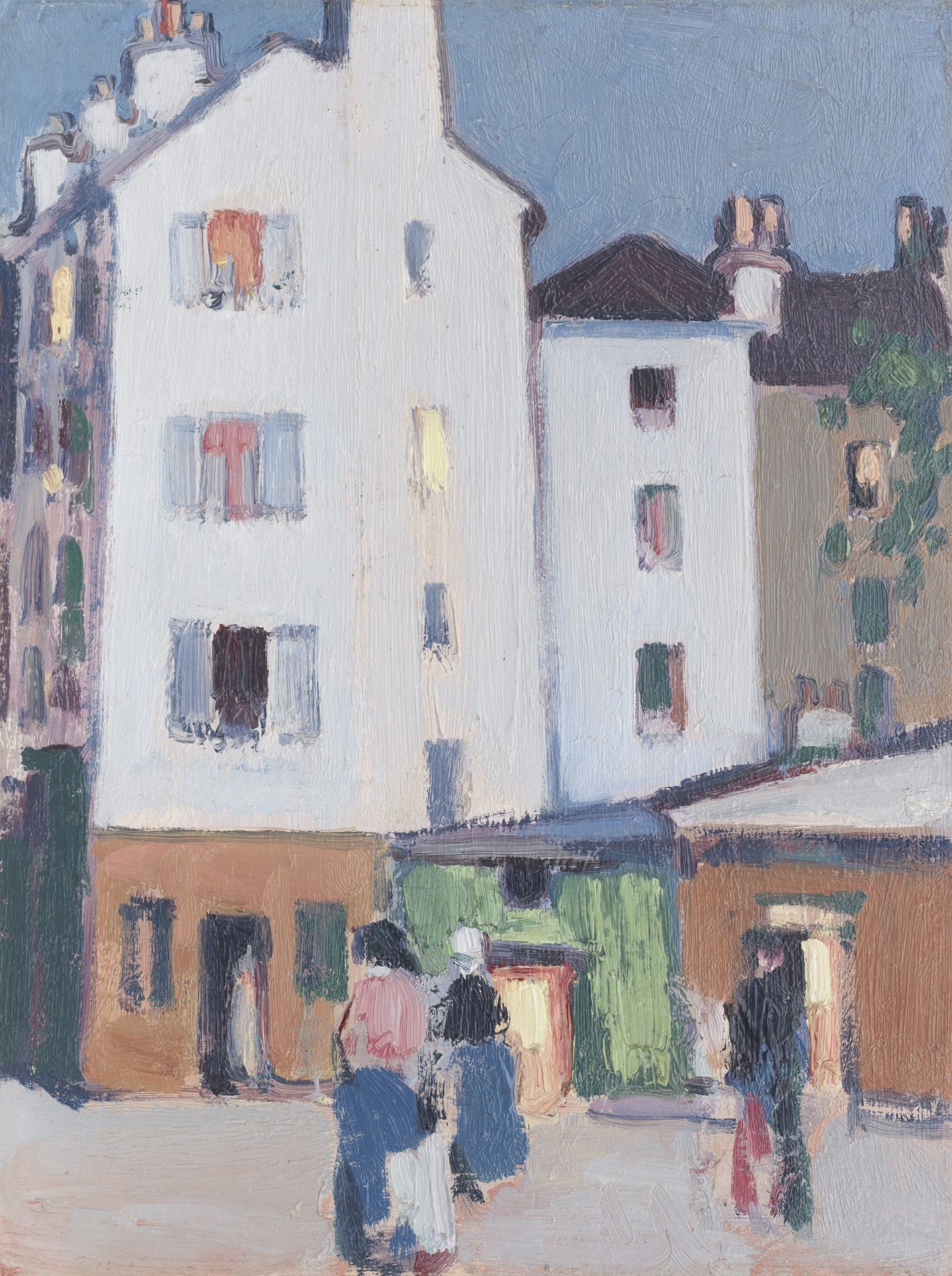 John Duncan Fergusson RBA (British, 1874-1961) Paris street scene 35 x 27 cm (13 3/4 x 10 5/8in.)