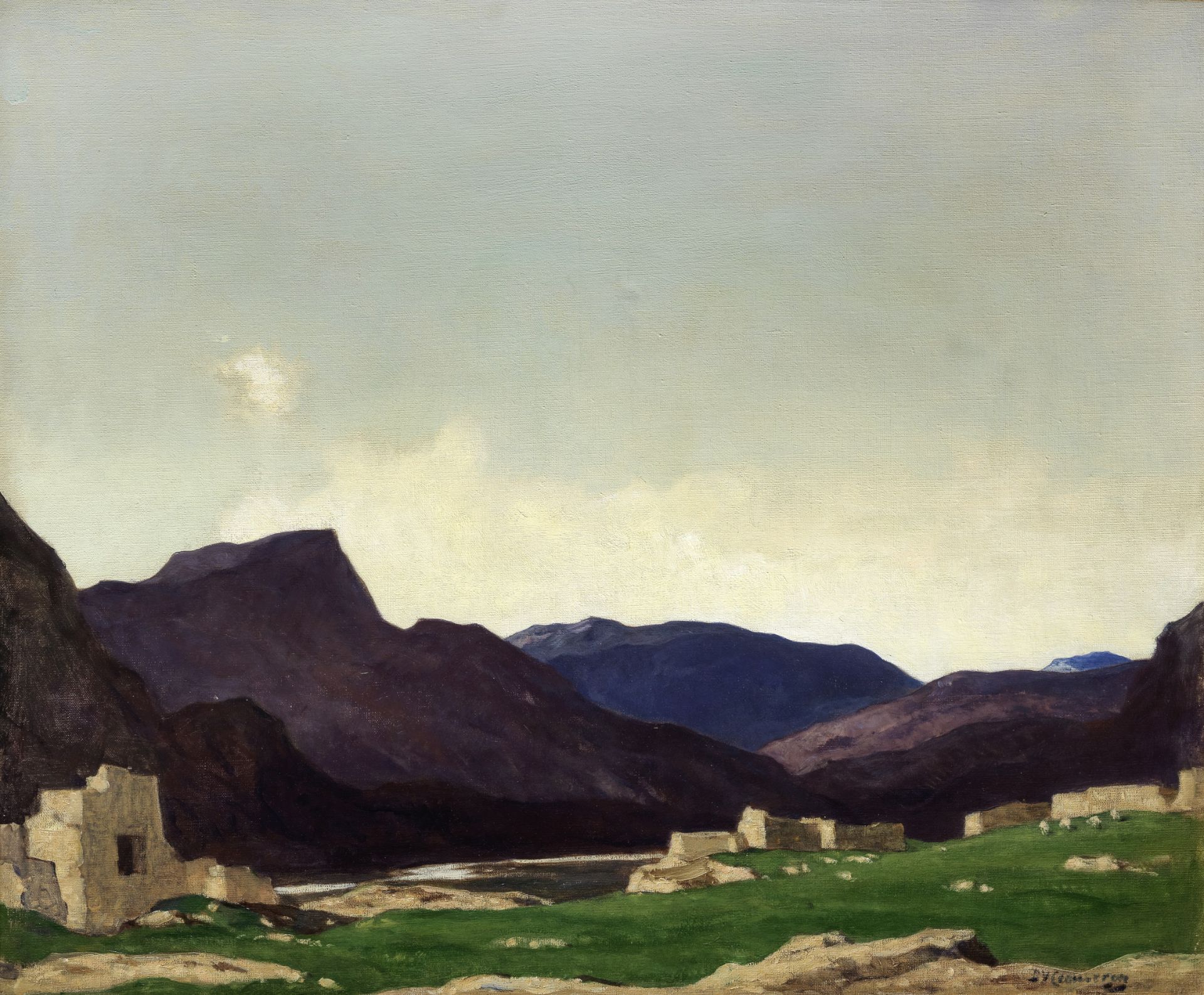 Sir David Young Cameron RA RSA RWS RSW RE (British, 1865-1945) Glen Lyon, Perthshire 63.5 x 76.5 ...