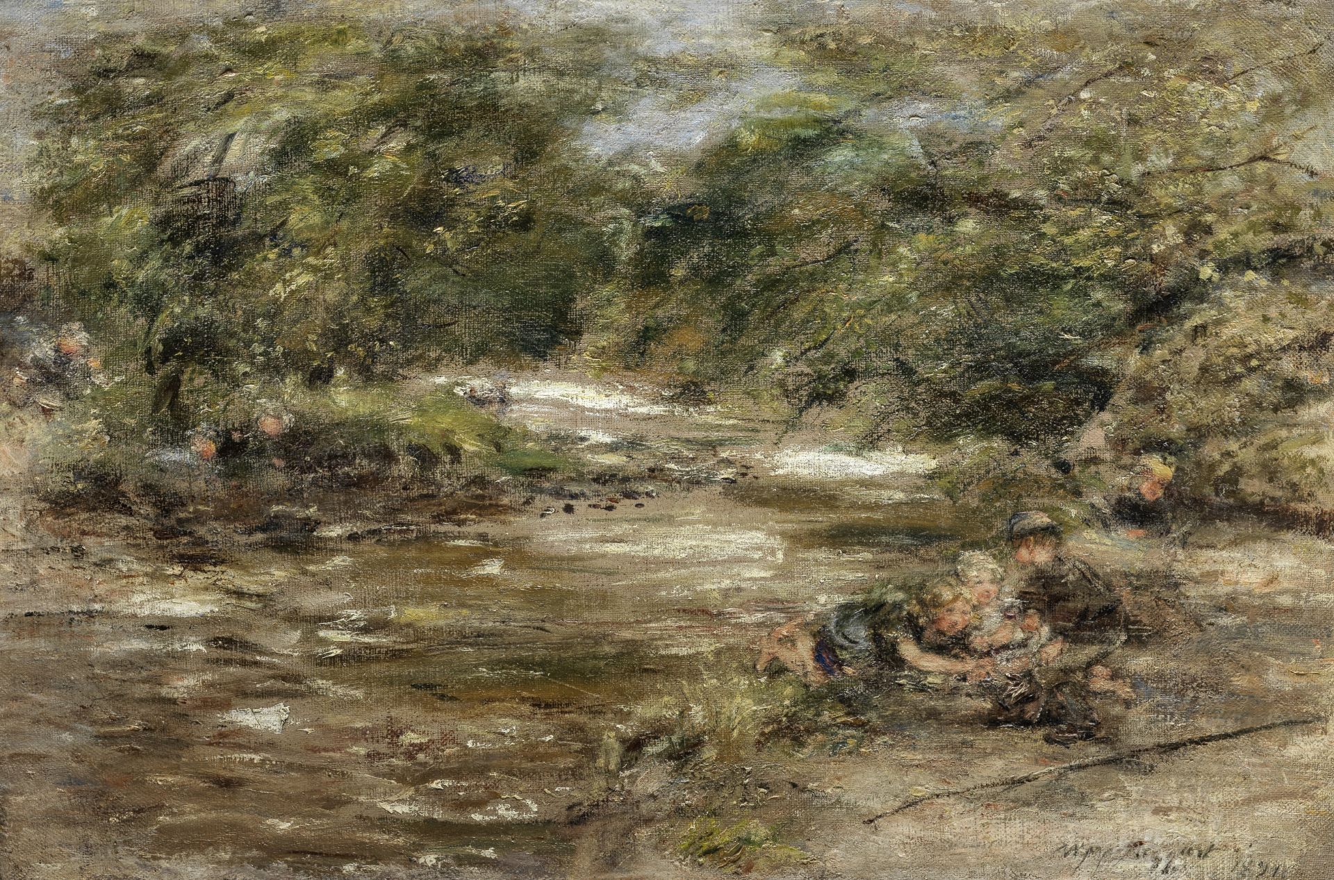 William McTaggart RSA RSW (British, 1835-1910) 'On the Esk' 61 x 92.7 cm. (24 x 36 1/2 in.)