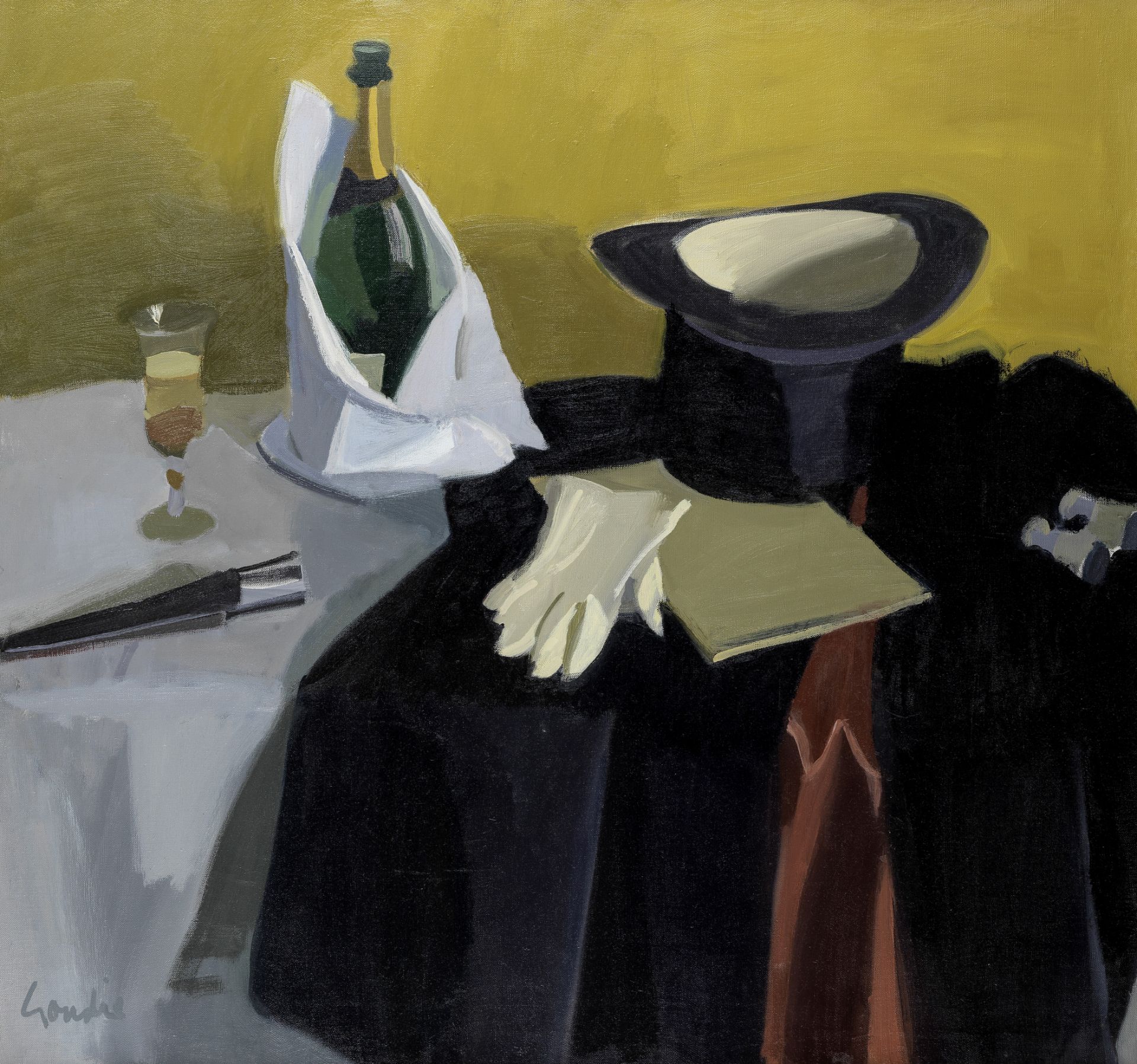 Alexander Goudie (British, 1933-2004) Still Life at the Opera 80.7 x 86 cm. (31 3/4 x 33 7/8 in.)...