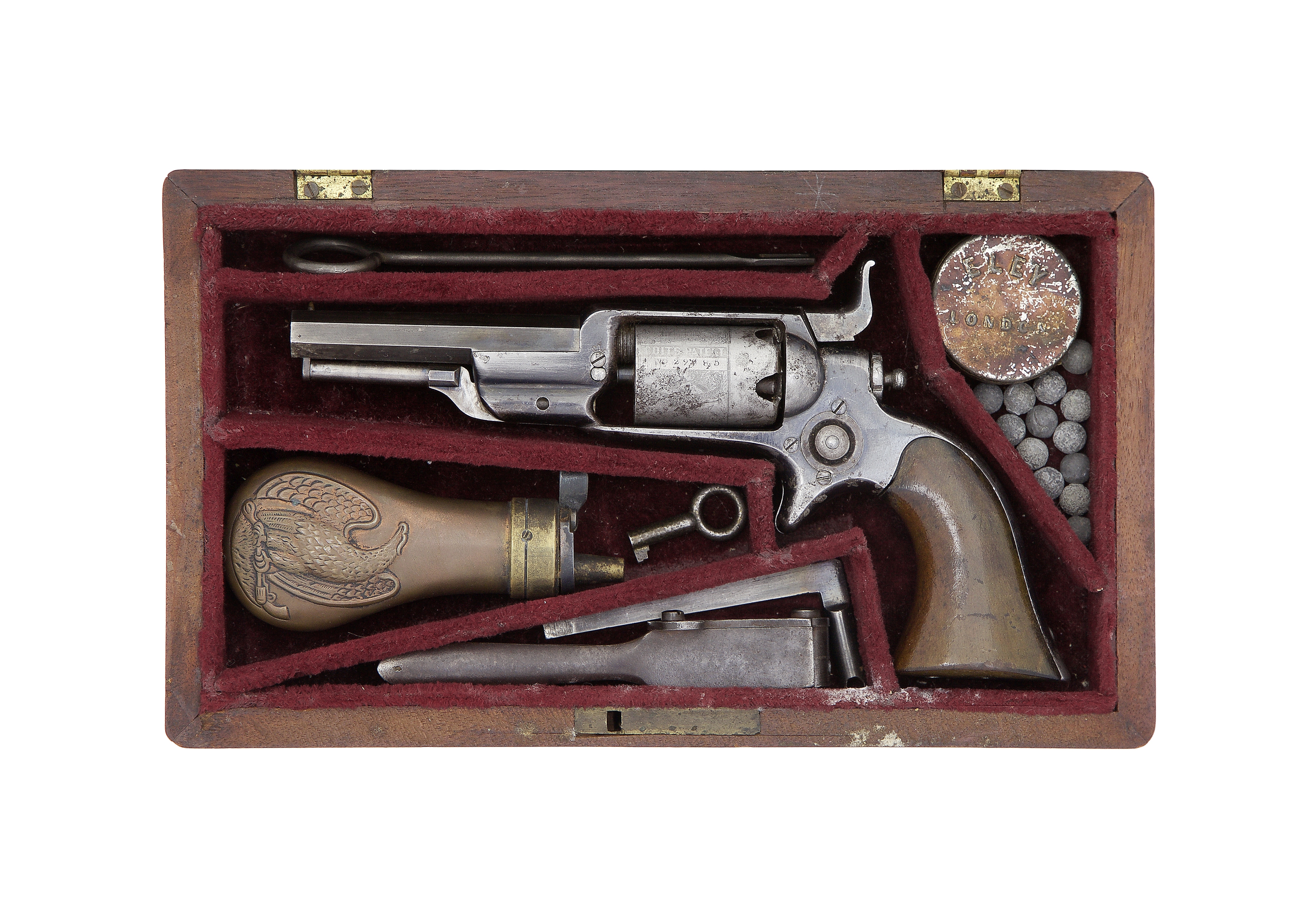 A Cased Colt-Root 1855 Model (2) Percussion Side-Hammer Pocket Revolver