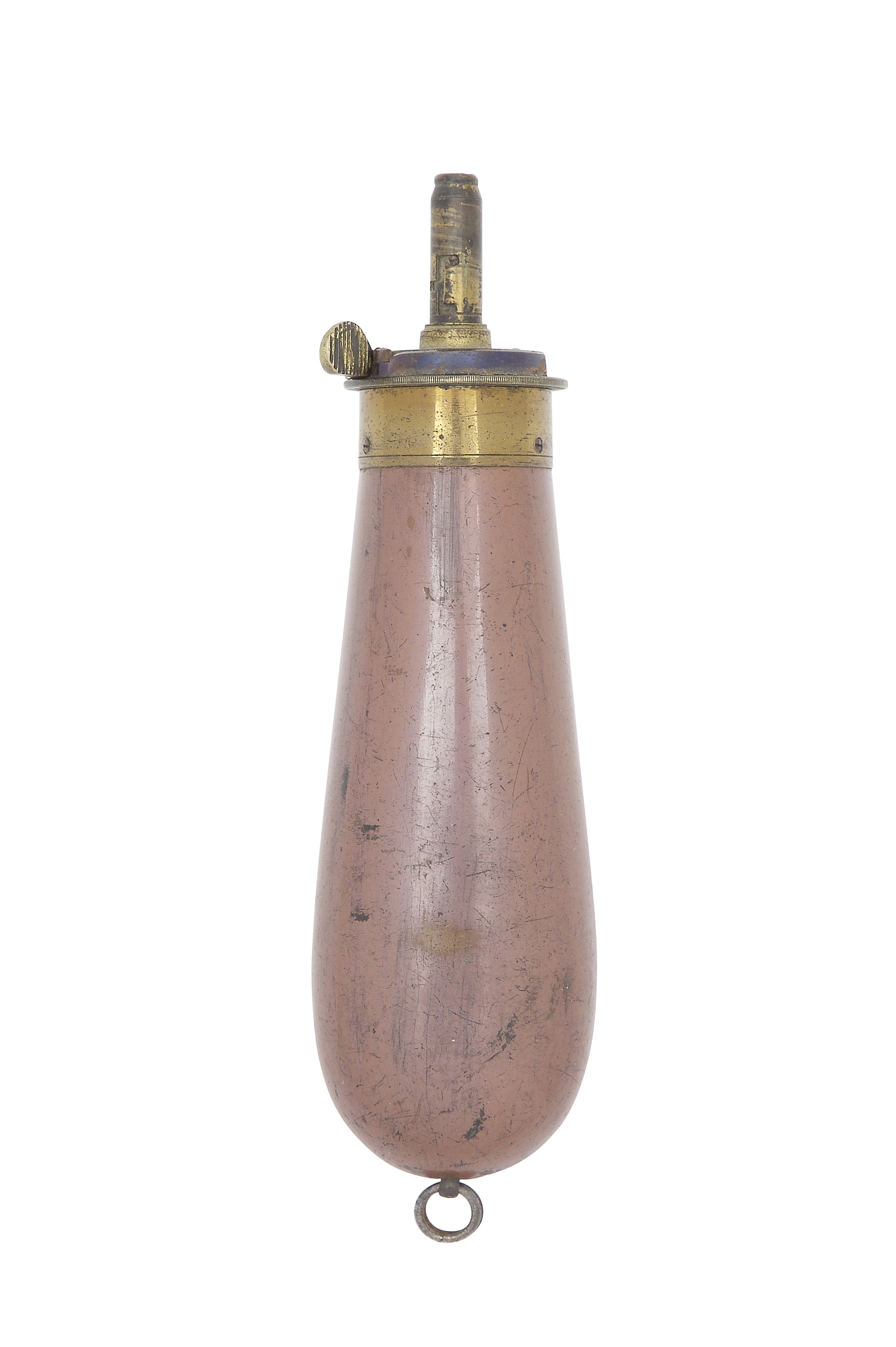 A Rare Brass-Mounted Powder-Flask For Colt 1851 Model Navy Revolvers