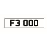 'F3 OOO', UK Vehicle Registration Number,