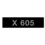 'X 605', UK vehicle Registration Number,