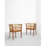 Kaare Klint Pair of 'Faaborg' armchairs, designed for the Faaborg Museum, Denmark, designed 1914