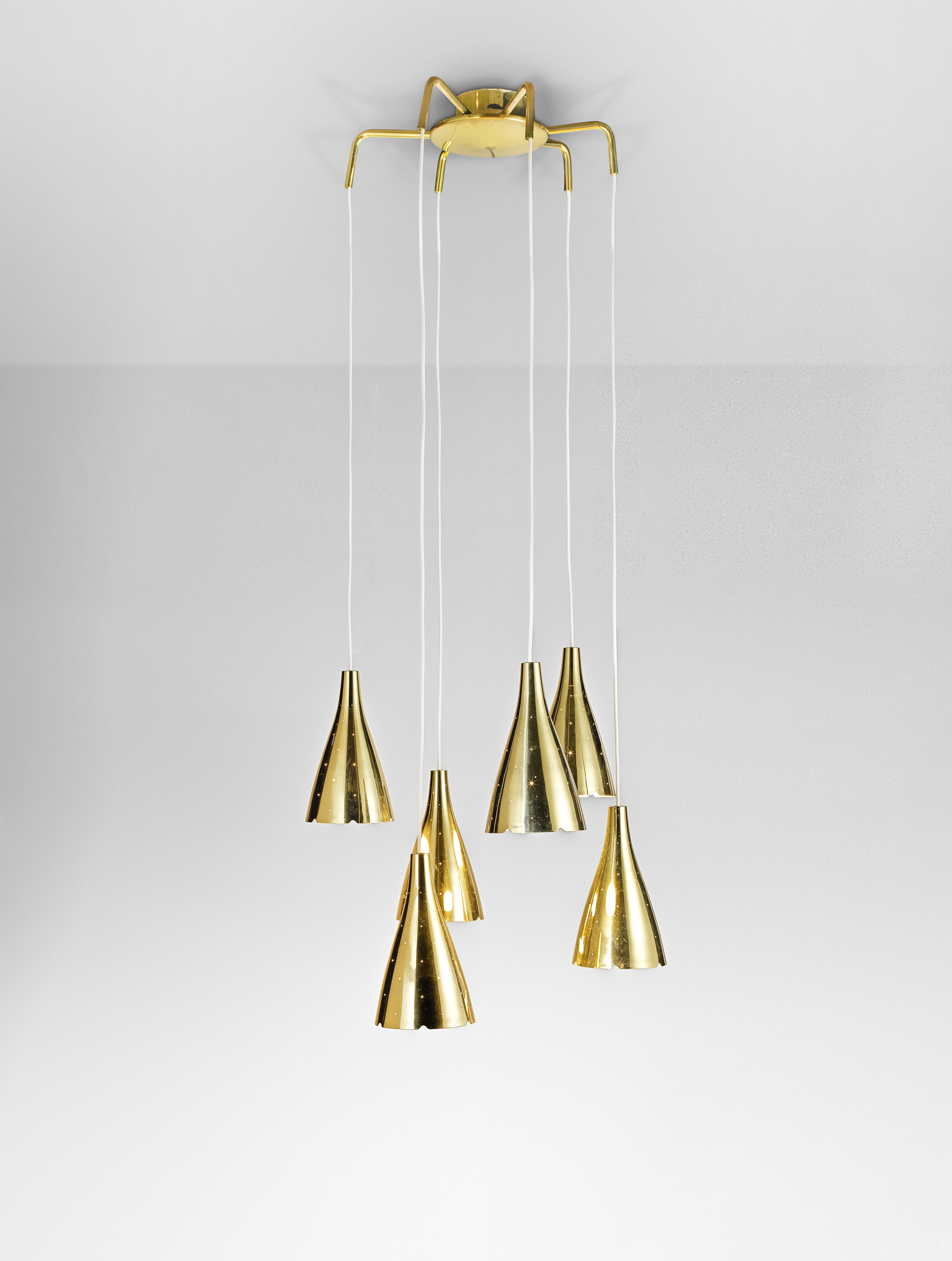 Paavo Tynell Six-armed ceiling light, model no. 1994/6, 1950s