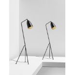 Greta Magnusson-Grossman Pair of 'Grasshopper' standard lamps, model no. 831, 1950s